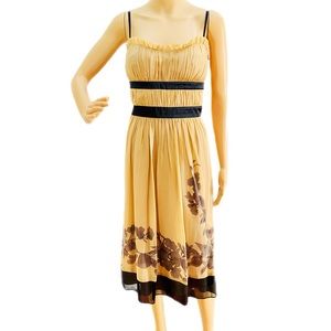 BCBG Cream Foral Dress